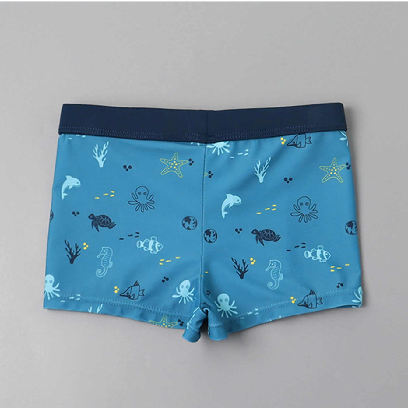 2025 New Style Boy shorts Sea world Print Blue Panties Summer Trunk Children Swimwear