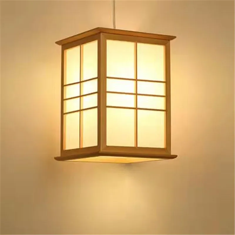 

Japan Style Wooden Pendant Lights Aisle Balcony Dining kitchen Homestay Celing Hanging Light Art Decoration E27 Drop Shipping