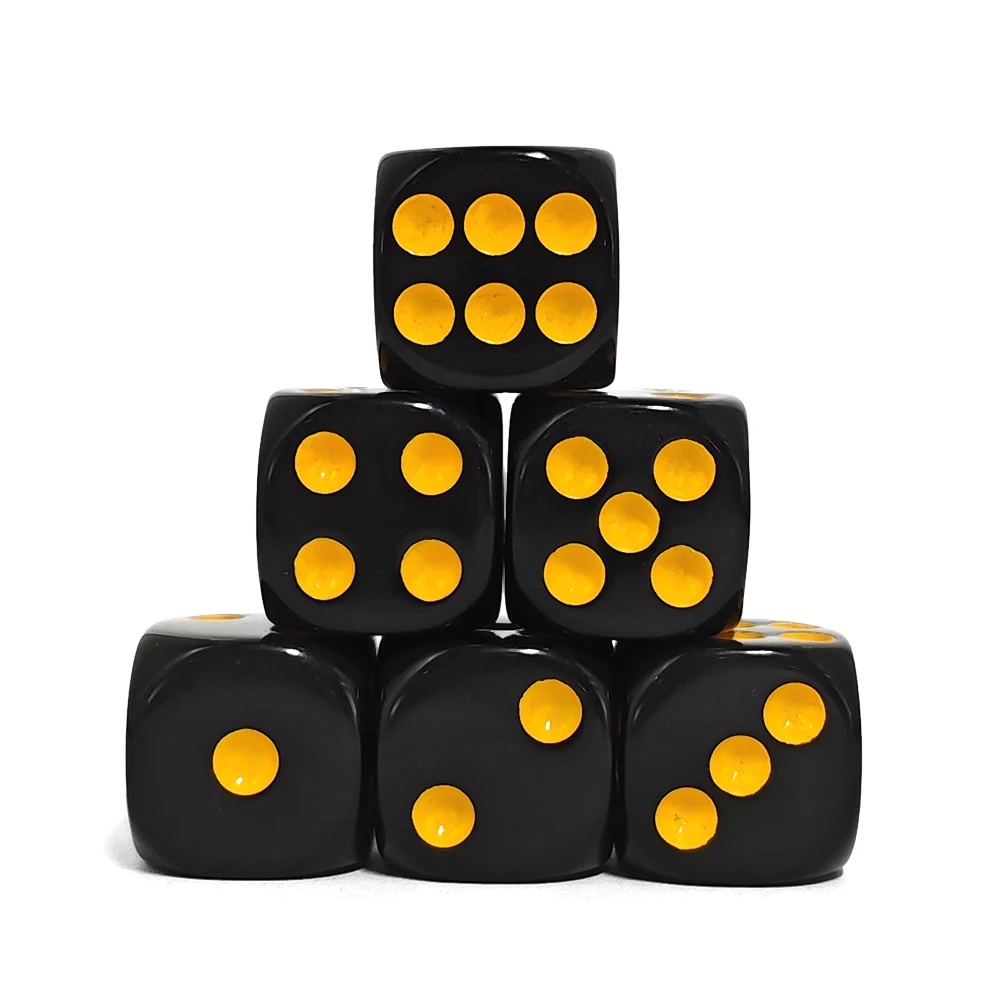 12Pcs 16MM D6 Dot Acrylic Multi-color Dice , Round Corner 6‑Sided Dice for DND Dungeons & Dragons RPG Tabletop Board Game Dice