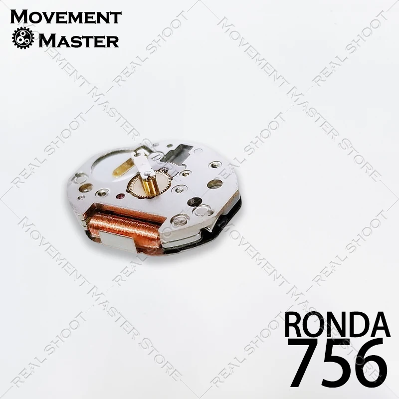 Ronda 756 Swiss Quartz Watch Movement 2 Hands Electronic Time Setting No. 379 Battery 13x15.55mm High-Quality Watch Repair Parts