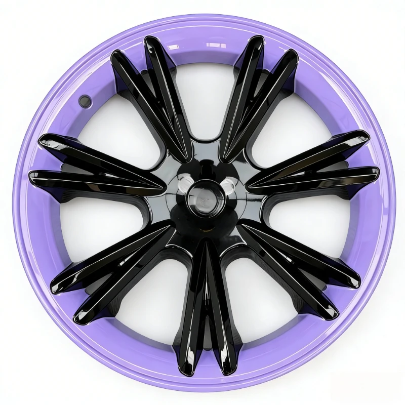 4Pcs black  purple
