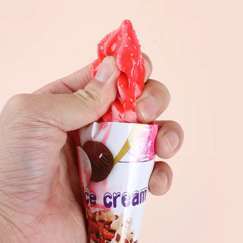 Simulatie Ijs Koelkast Stickers Model PU Ijs Nep Voedsel Kegel Cabinetry Outdoor Pose Decoratieve Ornament Prop Speelgoed
