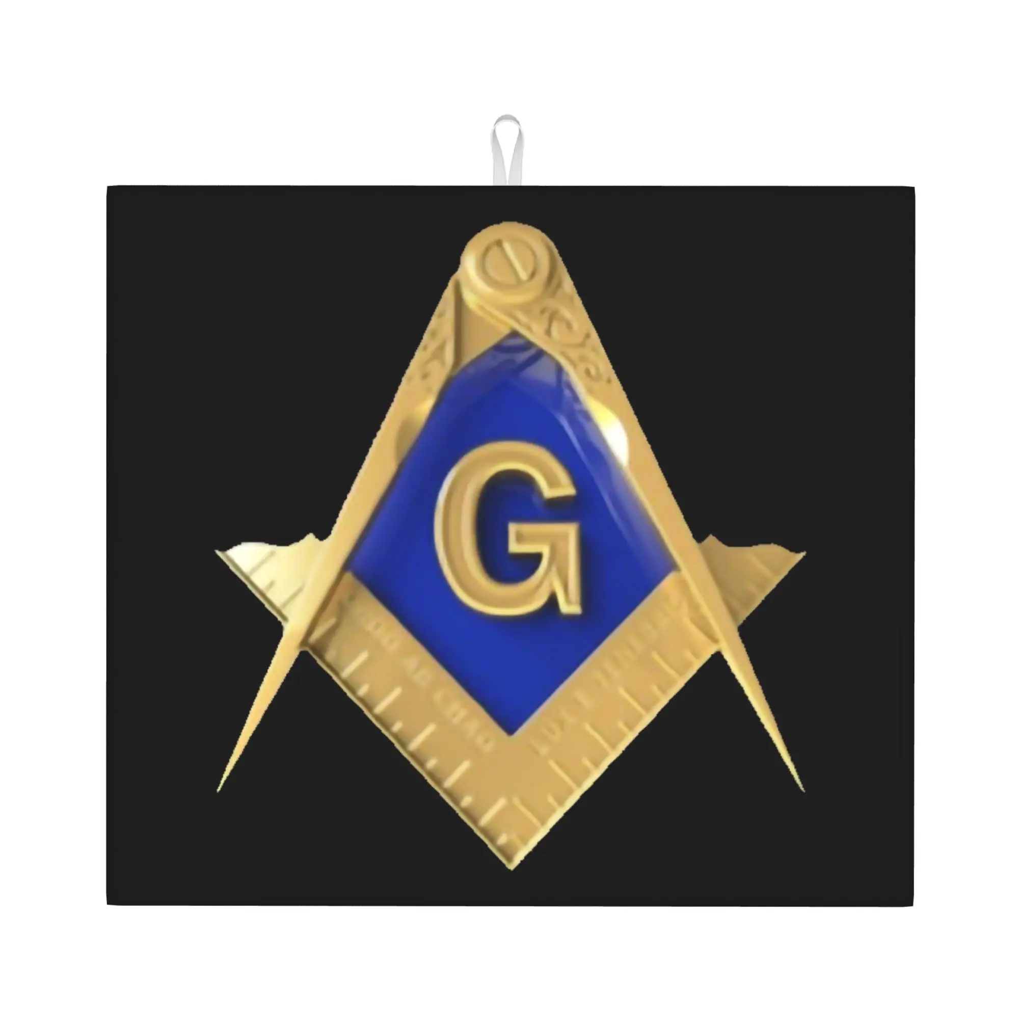 Freemason Gold Square And Compass Non Slip Kitchen Counter Protector Freemasonry Symbol  Bathroom Drying Mat For Kitchen