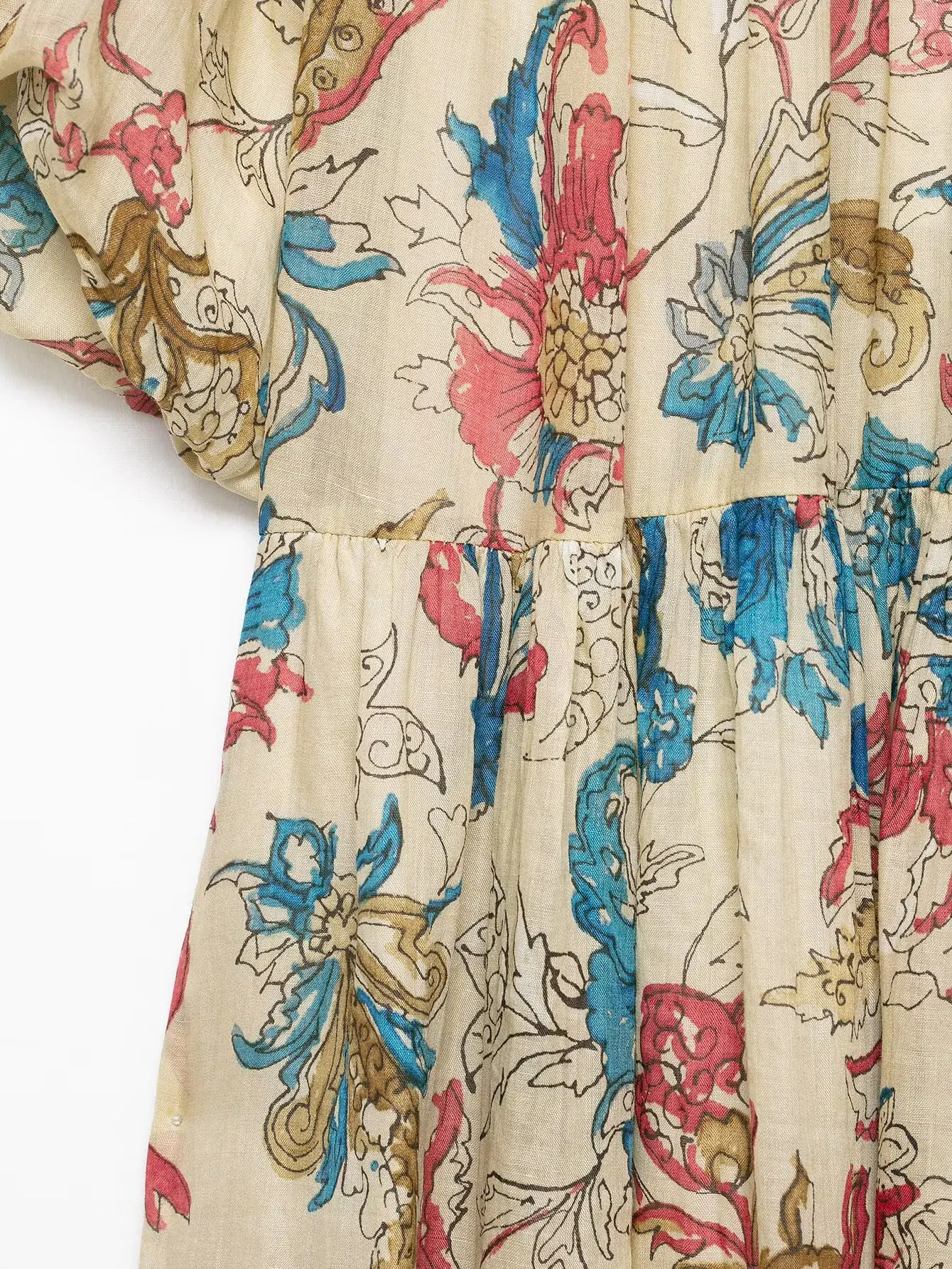 KONDALA Abito da donna con stampa vintage Cami Abito con volant con spalle scoperte 2025 Estate Autunno Moda Vacanza Picnic Incontri Abito casual