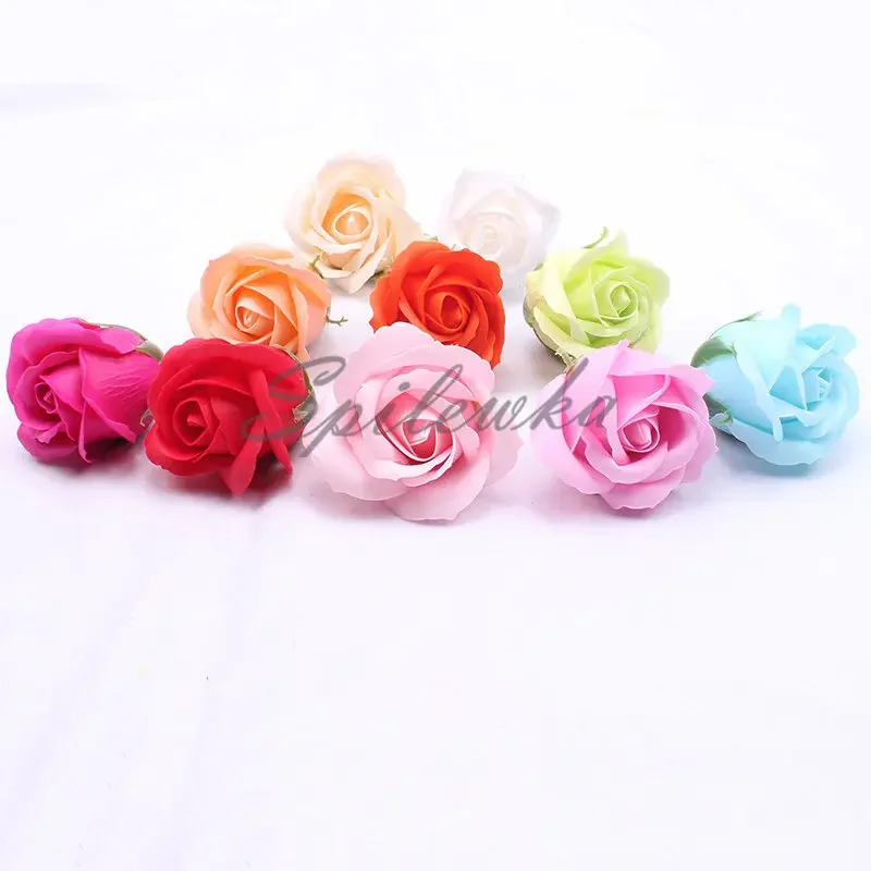 50pcs/lot Artificial Flower Roses Heads Dia4.5cm Beauty Wedding Valentine\'s Day Gift Roses Bouquet Home Party Decoration Flowers