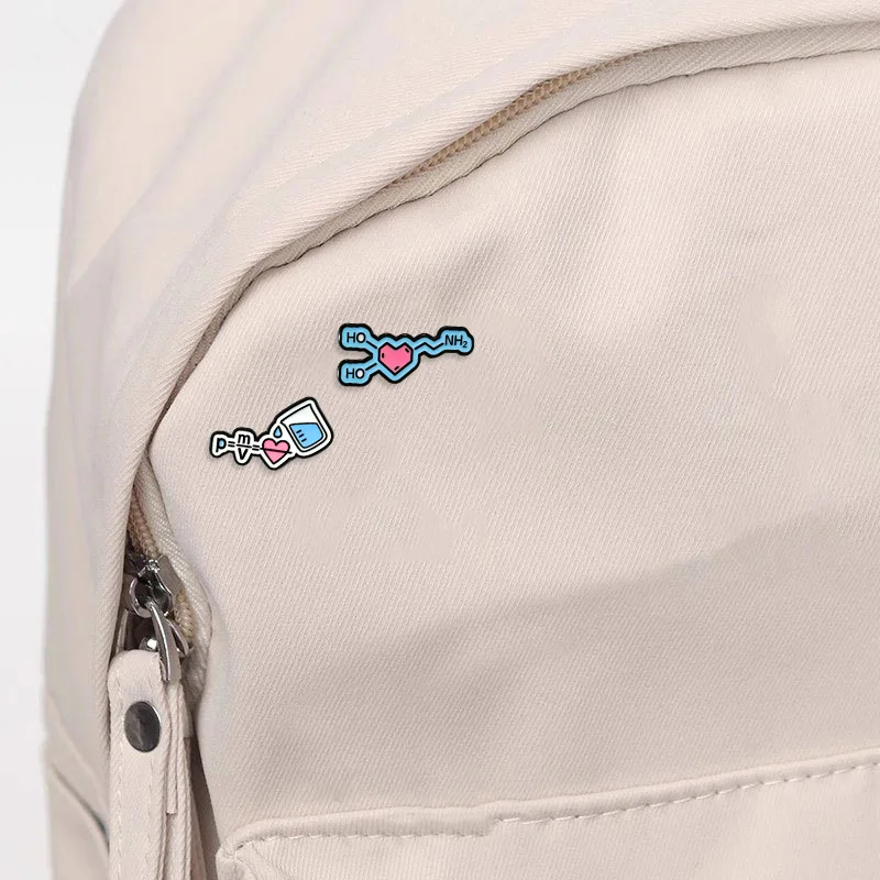 Creative Mathematical Physical Chemical Density Formula Design Metal Brooch Cartoon Badge Pin DIY
