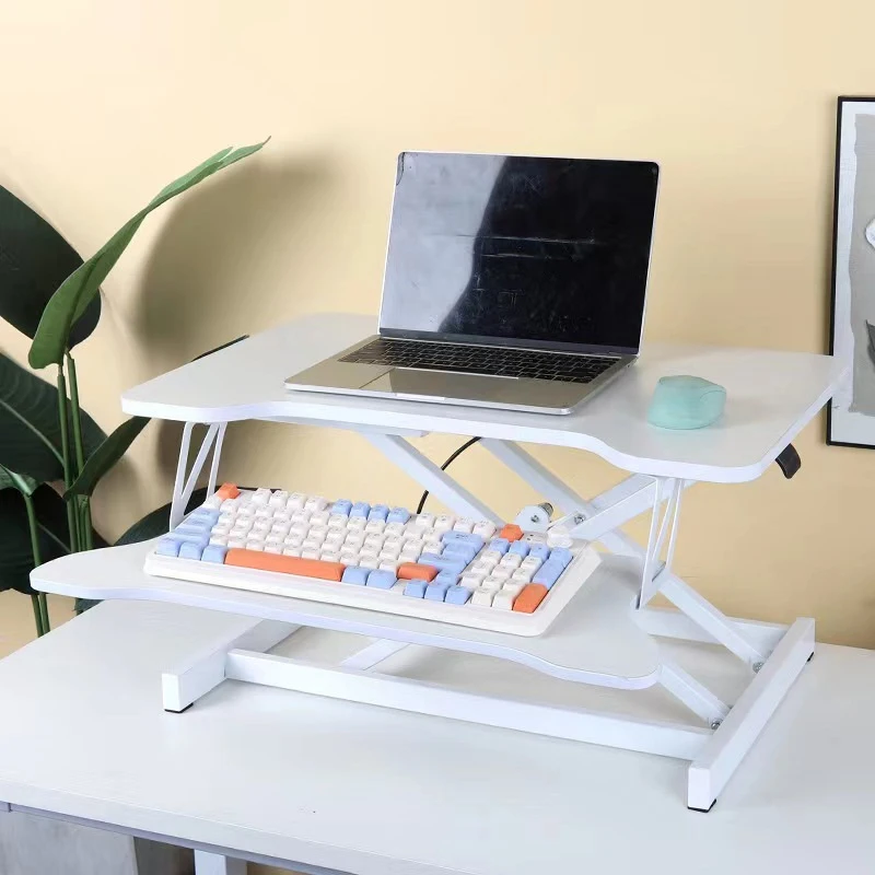 

Height Adjustment Double-Deck Computer Monitor Holder For PC Screen Office Laptop Foldable Working Table Bedroom Work Desk