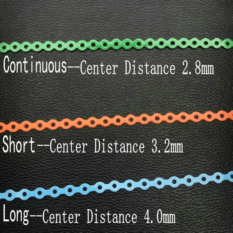 4.57m/Roll Dental Orthodontic Elastic Ultra Power Chain Rubber Band Short Type 15 Feet Dental Power Chain 1 Roll