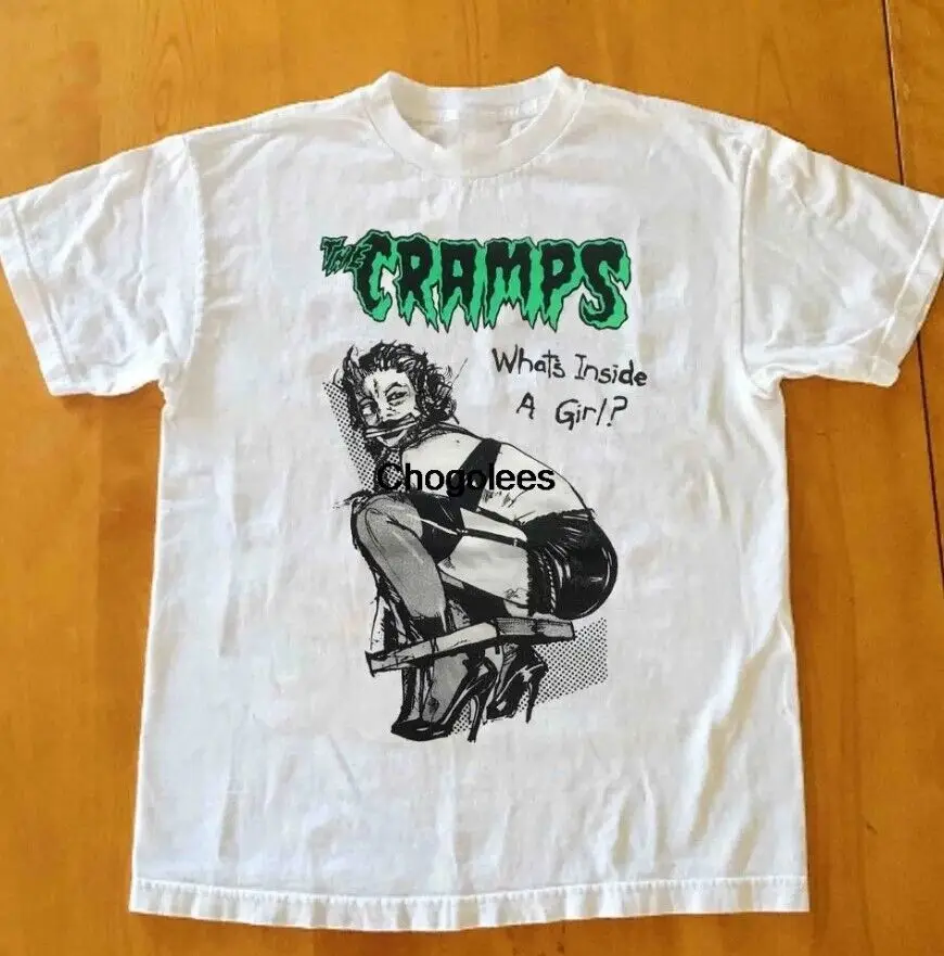 

Rare THE CRAMPS Band Tee, what's inside a girl, rock band shirt TE8091