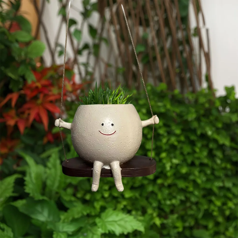 Creative Rocking Chair/Swing Face Succulent Pot Flower Pot Succulent Planter Home Garden Supplies for Indoor Outdoor Plants