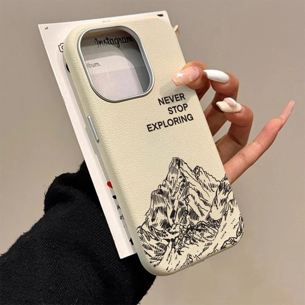 Luxury Mountains Positive Hülle für iPhone 16 Pro Max Hüllen iPhone 17 11 12 13 ProMax 14 15 16 Plus 7 8 XS XR Stoßfeste Schutzhüllen – Detail 1