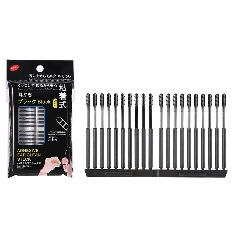 

20 Pcs/Bag Sticky Ear-cleaning Supplies One-time Earwax Removal Stick Disposable Cotton Swab Ear Spoon Personal Ear Care Tools