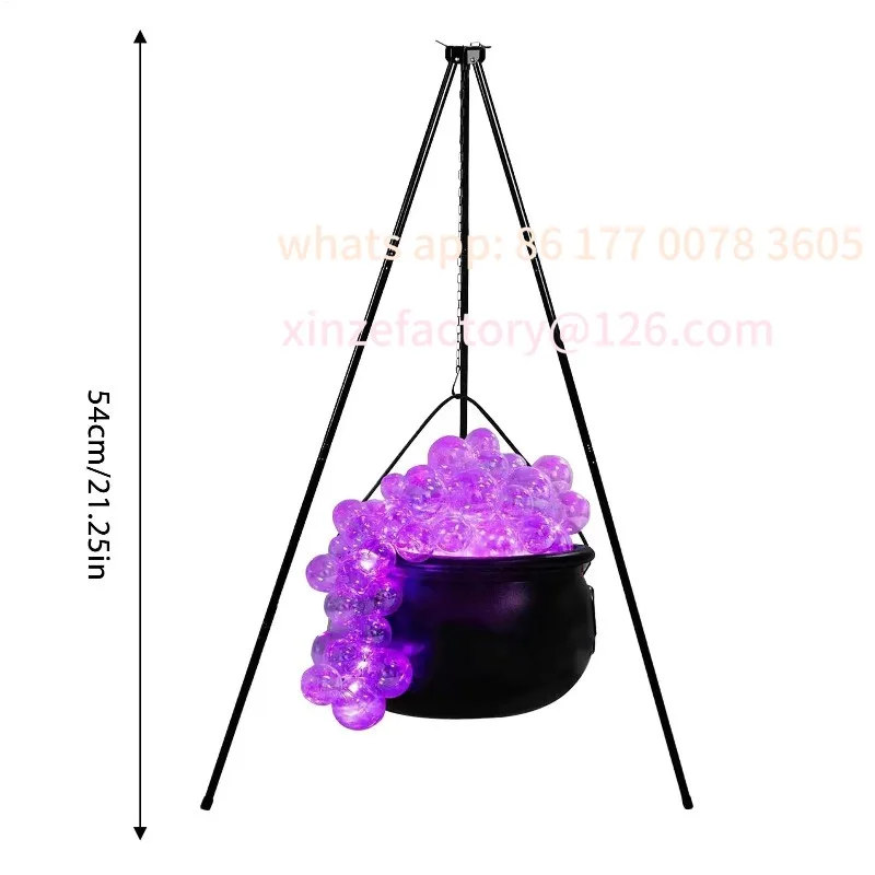 

Customizable Halloween Bubbling Cauldron Black Bowl Vintage Decor Light up Witches Cauldron Festive Exquisite Decorations Tripod