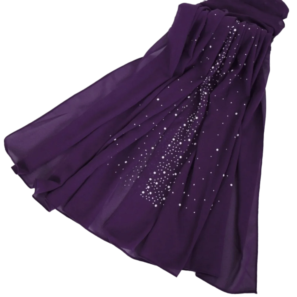 

180*70 см мусульманский платок ветрозащитный пылезащитный бусины шали бусины украшенный солнцезащитный козырек пузырь шифоновые шали Декор для вечеринки