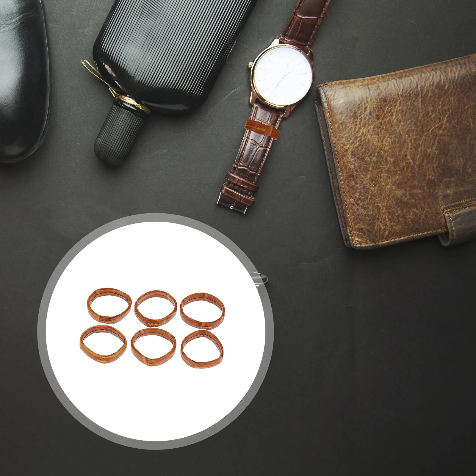 

10Pcs Watch Strap Rings Material Soft Surface Comfort Wear Strengthen Experience Replacement Watchband