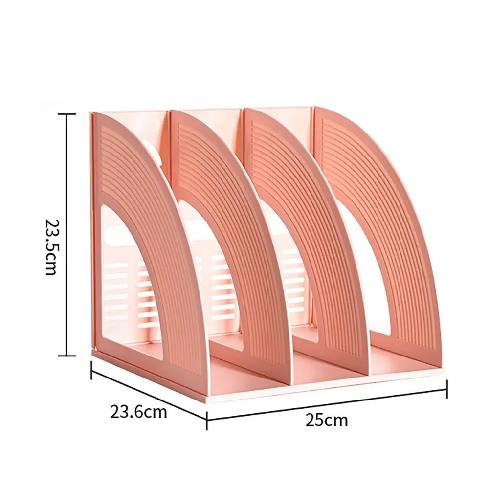 Durable Morandi Color Bookends Double Side Handles Desk Organizer Tabletop File Holder Divided Book Stand for Student Office