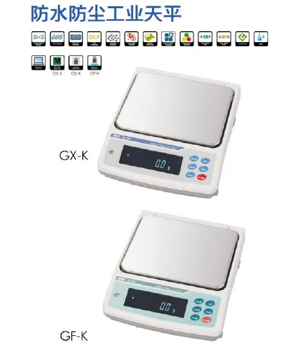 2025 Original Japan AND Iande dustproof and waterproof industrial balance GX-8K -10K -20K -30K inner calibration type