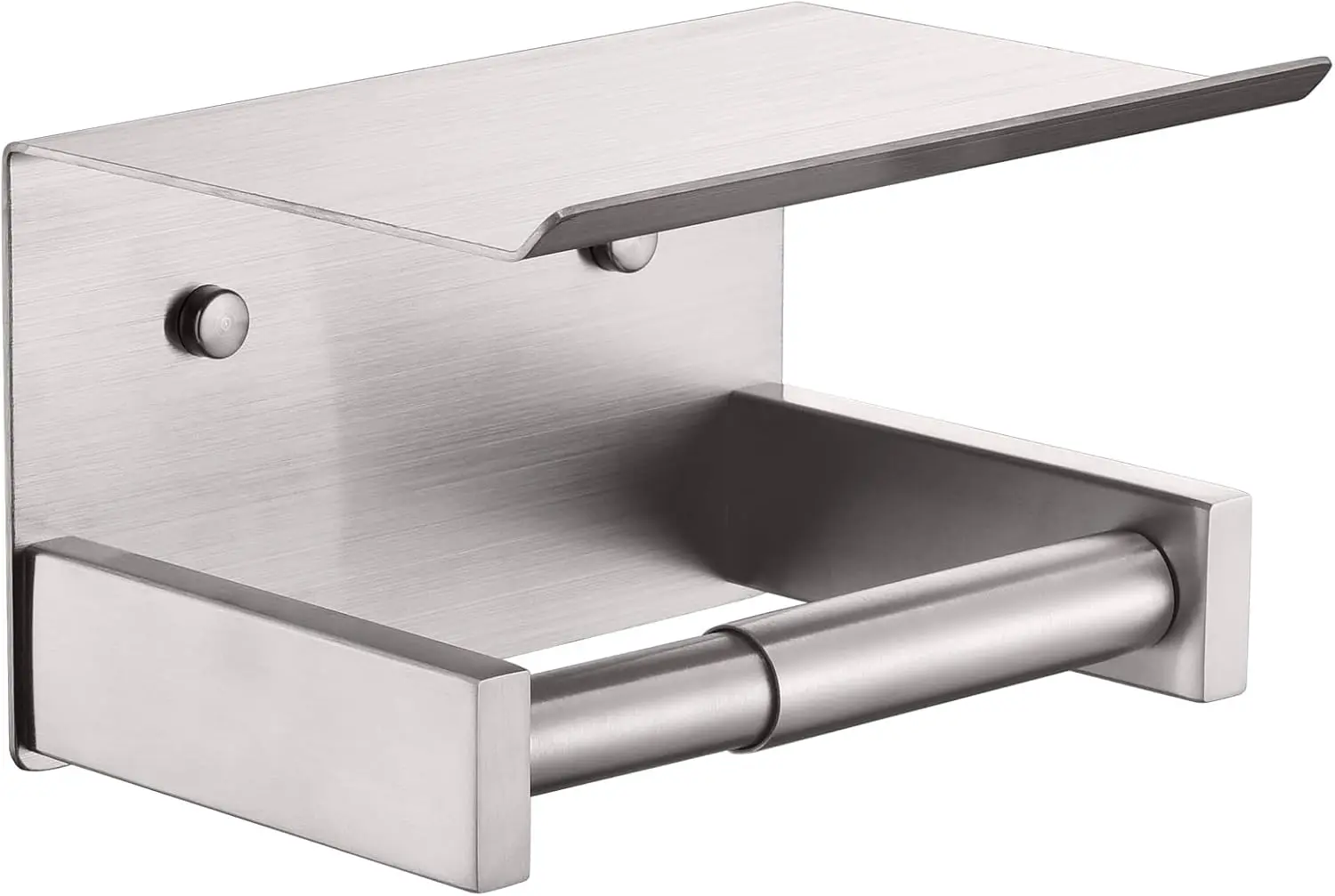 

Держатель для туалетной бумаги с пружинным механизмом и полкой, настенный, из нержавеющей стали, матовый никель, диспенсер для туалетной бумаги для ванной комнаты