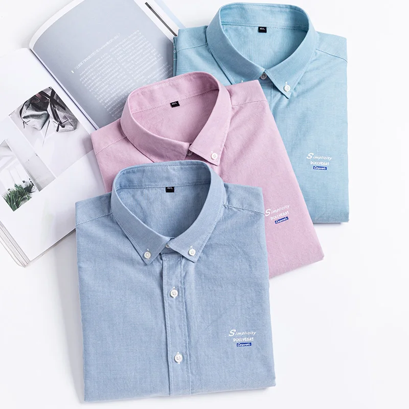 

Hight qulit cotton casual long sleeve shirts for men slim fit plian shirt solid color fashion korean popular elegants clothes