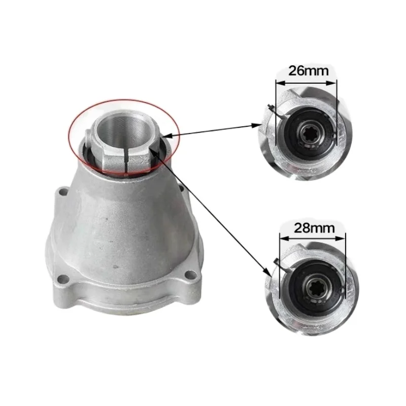 Substituição universal bloco de saída 26mm 28mm 7 dentes 9 dentes para cortador de escova a gasolina