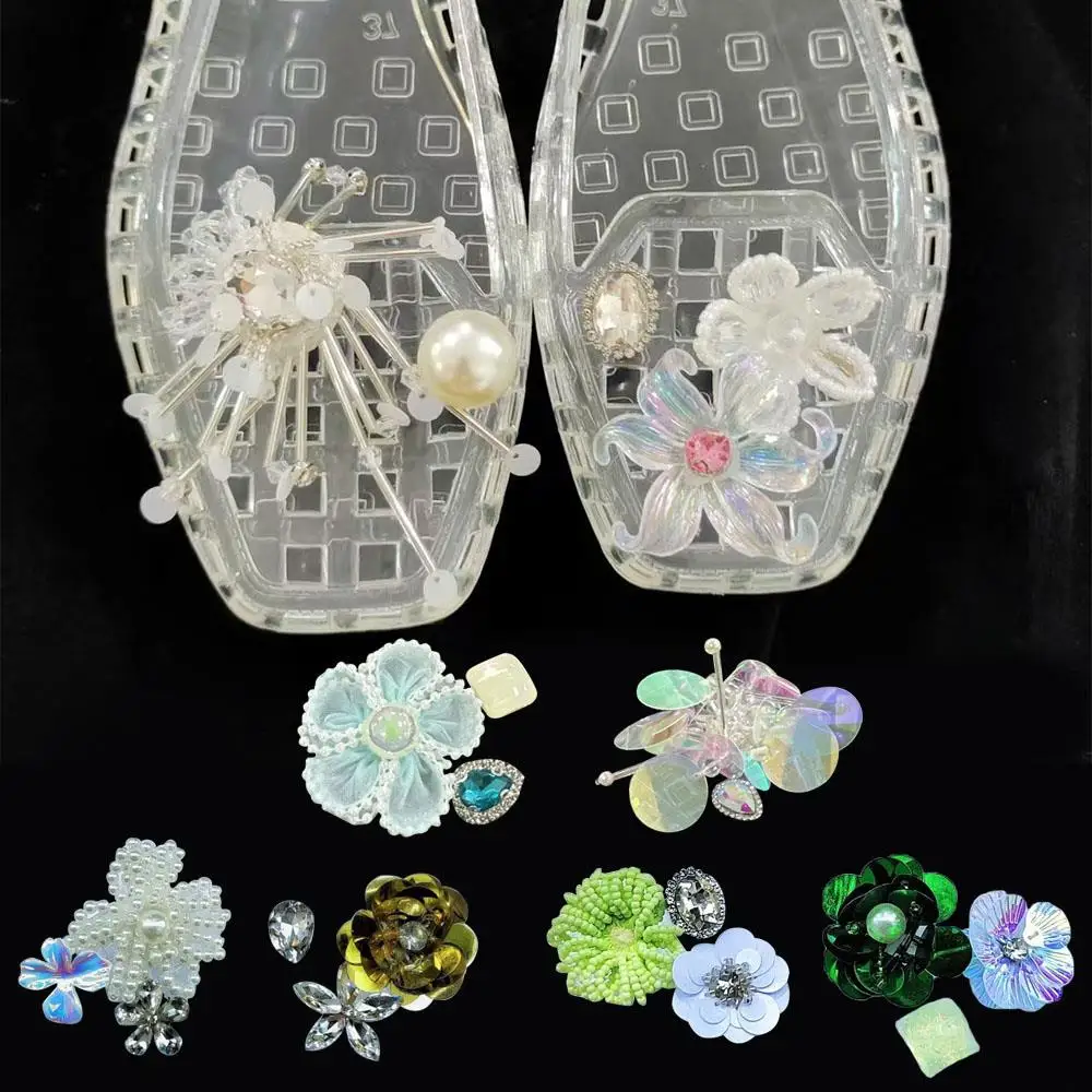 

Tassel Pendant Flower Shoe Buckles Shiny Shoe Ornaments Crystal Shoe Clips Sweet Decor Cool Shoes Accessories Fashion Clamp