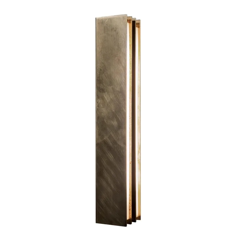 Dimmable LED Vintage Brass Rectangular Indoor Wall Lamp Wall Light Wall Sconce Wall Decor Arandela Externa For Living Room