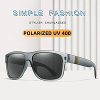 Classic Brand Men Square Polarized Fishing Sunglasses Outdoor Driving Running Cycling Goggles Vintage Large Frame UV400 Hot Sale