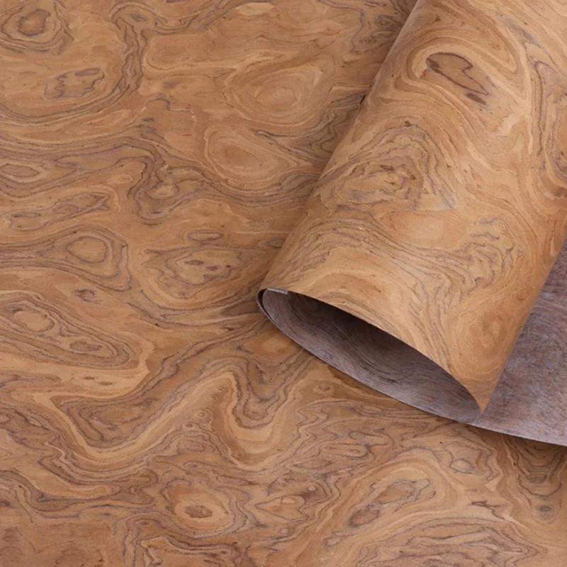ALPI New Burl Wood Veneer Sheets Artistic Wood Patterns for Furniture Cabinet Doors Interiors Panel L: 2.5Meterx58cm T:0.3/0.5mm