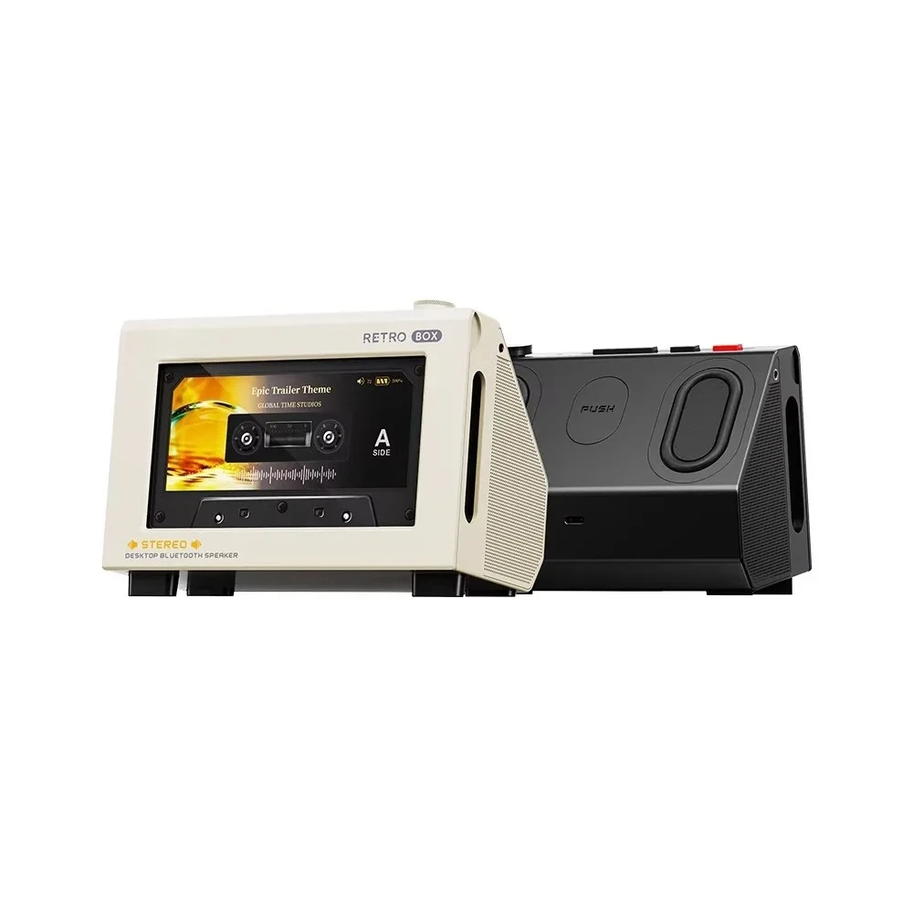 Retro Box Stereo Speaker Magnetic Tape Style LADC Bluetooth USB Decoding Tape Shell Audio for Fiio M33 M21 Music Player