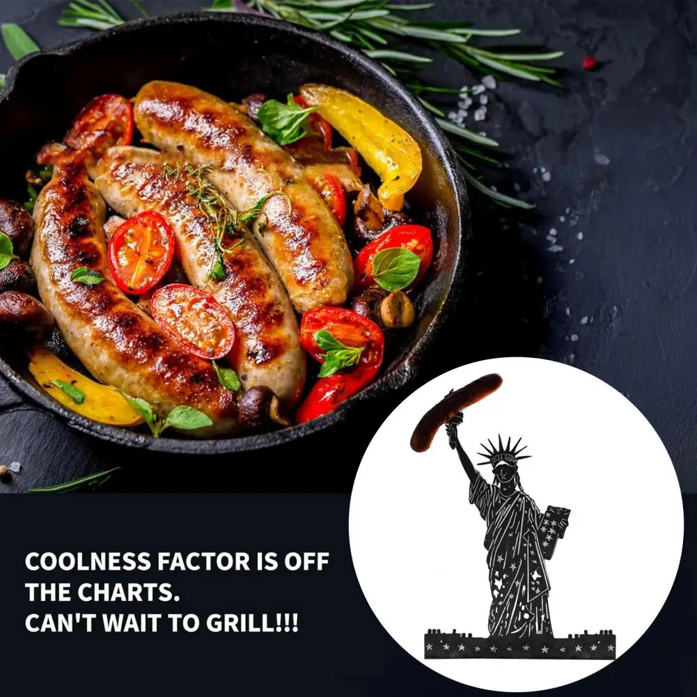 Bbq Sausage Grill Camping Accessories Funny Bbq Sausage Holder Stand Rust-proof Heat-resistant Hot Dog Grill Rack Portable