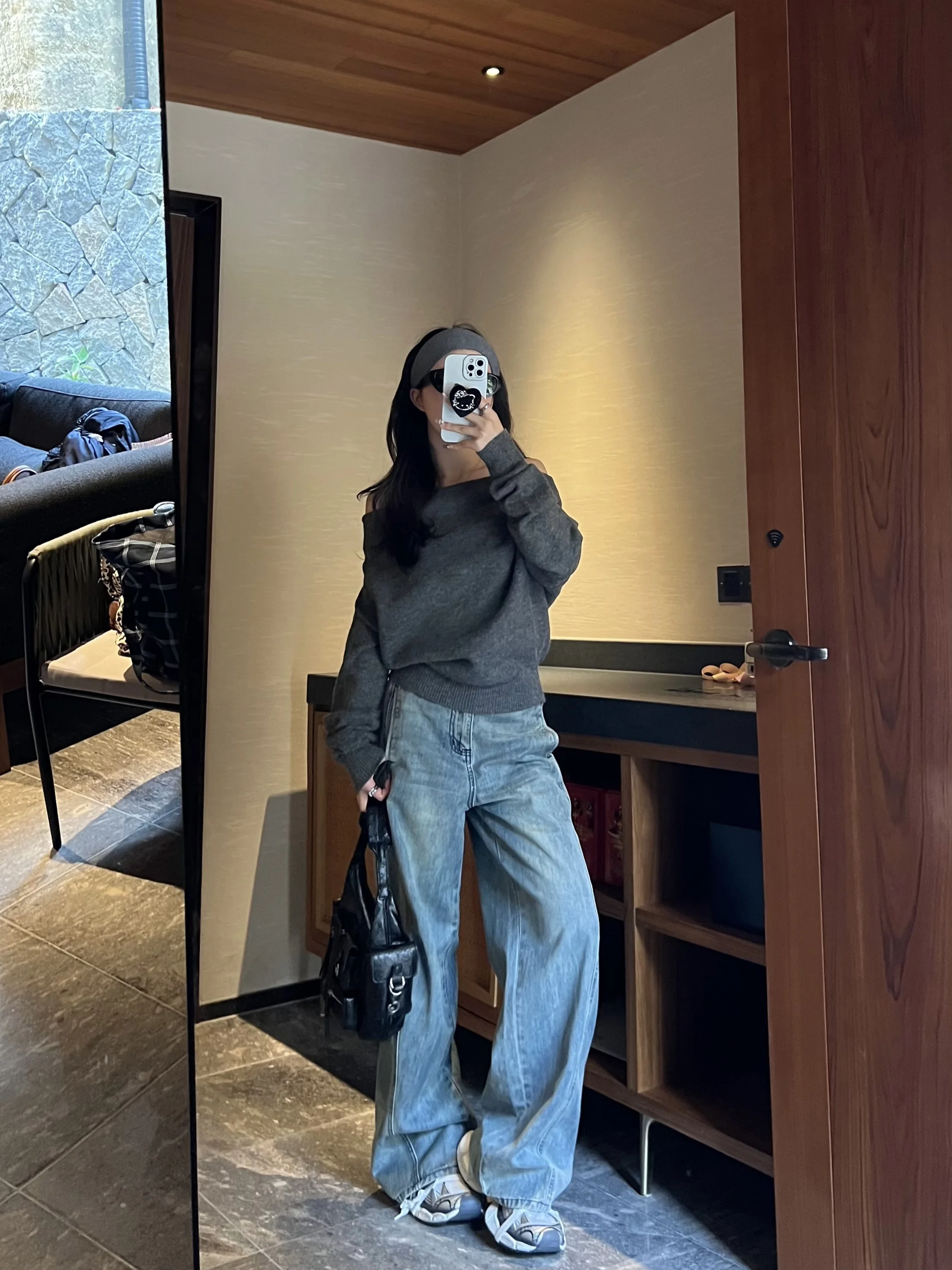 

Wuling осень-зима винтажные широкие джинсы с завышенной талией женские свободные драпированные утягивающие джинсы длиной до пола с высокой талией прямого кроя