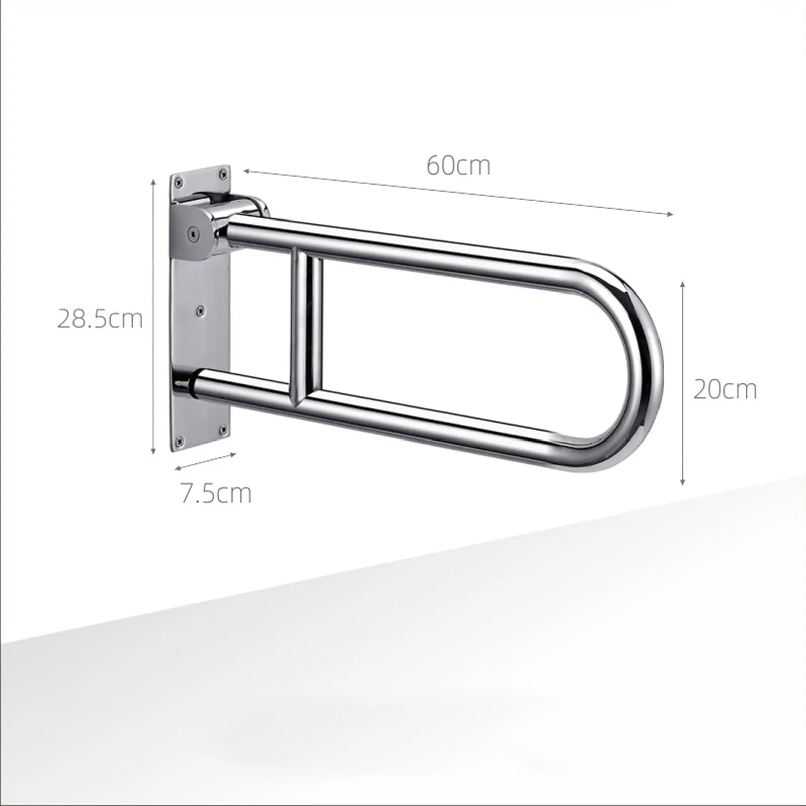 Imagem -06 - Polido Banheiro Rail Safety Handicap Grab Bars Fácil de Instalar Idosos Idosos Aço Inoxidável