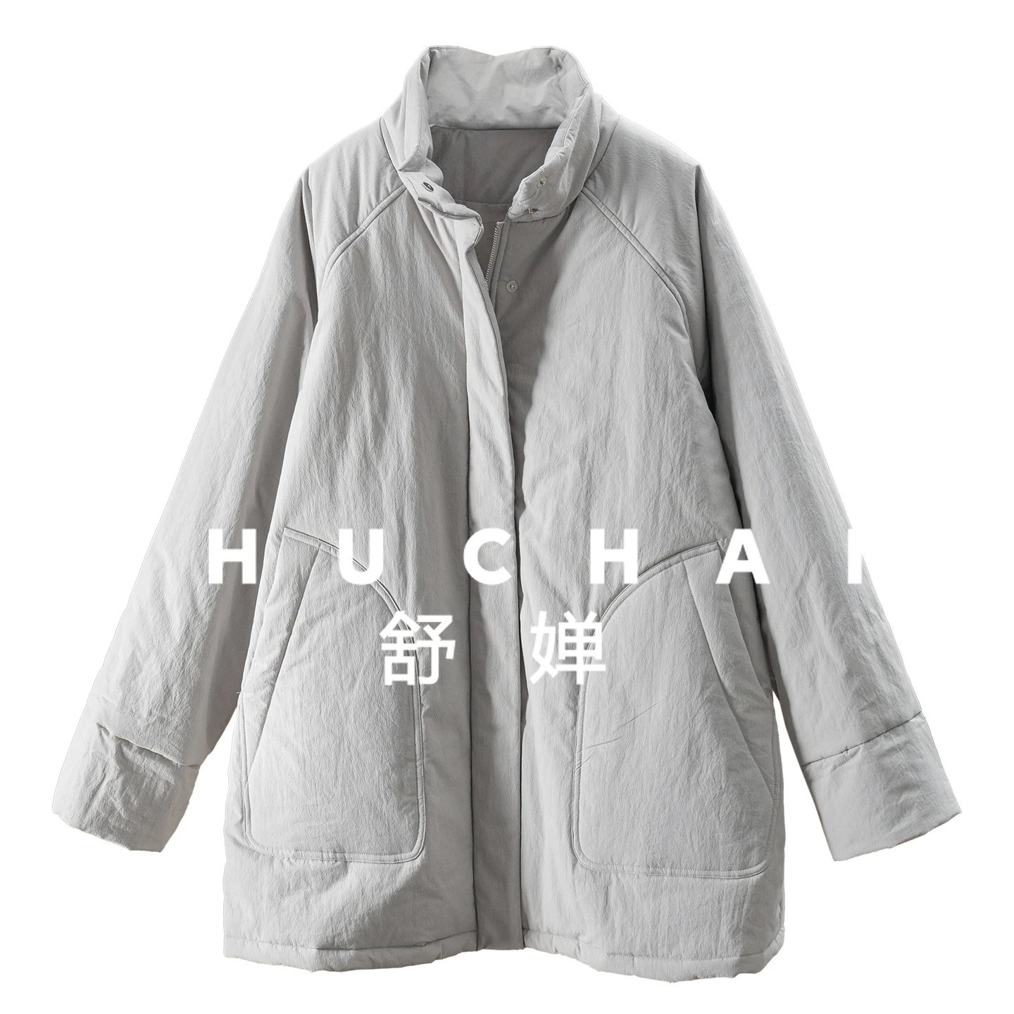 

Design Cuffs Plaid Stand-up Collar Padded Cotton Jacket Women's 45F3 Casacos De Inverno Feminino 2025