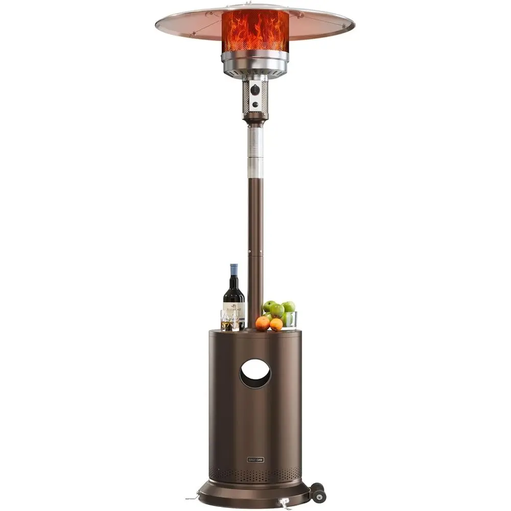

Round Table Style Outdoor Patio Heater, Double-Layer Stainless Steel Burner, Bronze, 31.9 x 31.9 x 86.6, Suitable for Home & Com