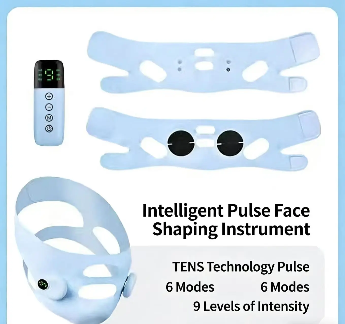 EMS Slimming V Face Instrument Face Massager, Lifting Mask Facial Firming Improve Masseter Muscle Nasolabial folds Artifact