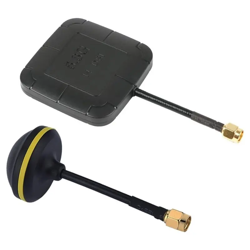 Y45A-For FPV Drone RC Quadcopter Goggles Transmitter Compatible 5.8G High Gain Flat Panel& Mushroom Antenna Receiver Set