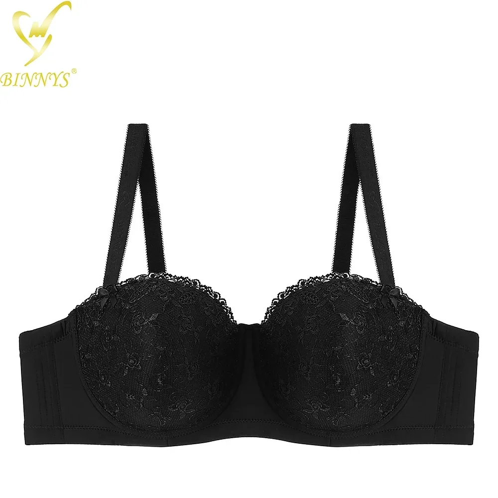 

Women's Half Cup D Cup Underiwre Underwear Lace Big Cup Plus Sizes Adjusted-straps Women High Quality Bra BINNYS