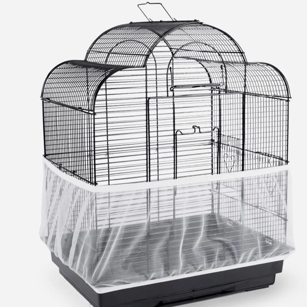 

Bird Cage Cover Mesh Skirt Polyester Net For Parrot Finch Cage Dust Protector Reusable Breathable Cover For Indoor Pet Birds