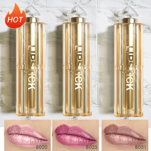 Suave y sedoso 3 unids/set mate brillo lápiz labial coreano brillo de perla impermeable de larga duración brillo rosa naranja maquillaje lápiz labial