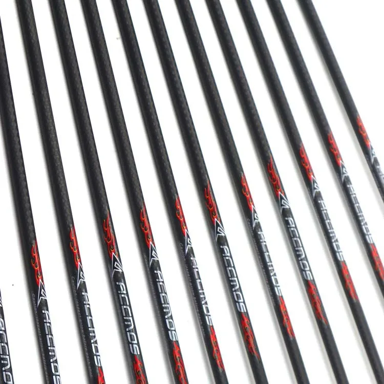 ACCMOS 6/12 pcs Pure Carbon 3K Arrows Shaft ID 6.2 mm spine 200 250 350 400 500 For Archery DIY Hunting Shooting