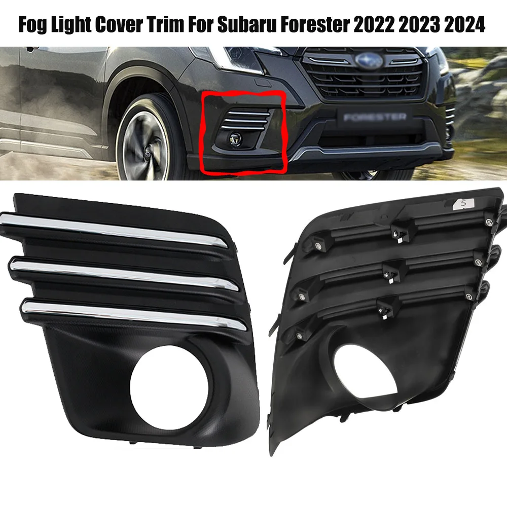 Fog Light Cover Trim For Subaru Forester 2022 2023 2024 Front Bumper Fog Lamp Bezel Frame Replacement Accessories