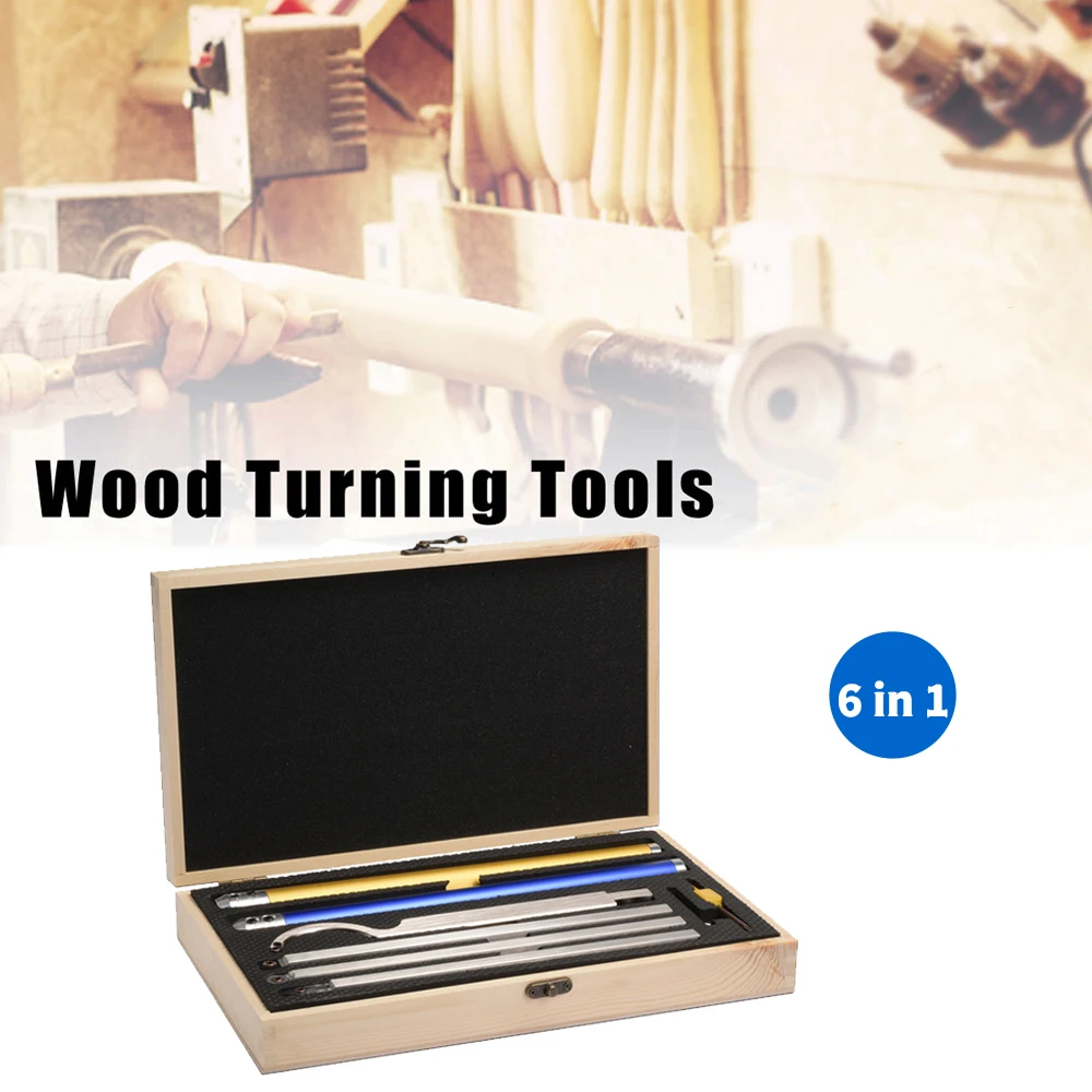 

New Generation Wood Turning Tool Set Woodworking Chisel Carbide Changing Plates Cutter Stainless Steel Bar Aluminium Handle Wood