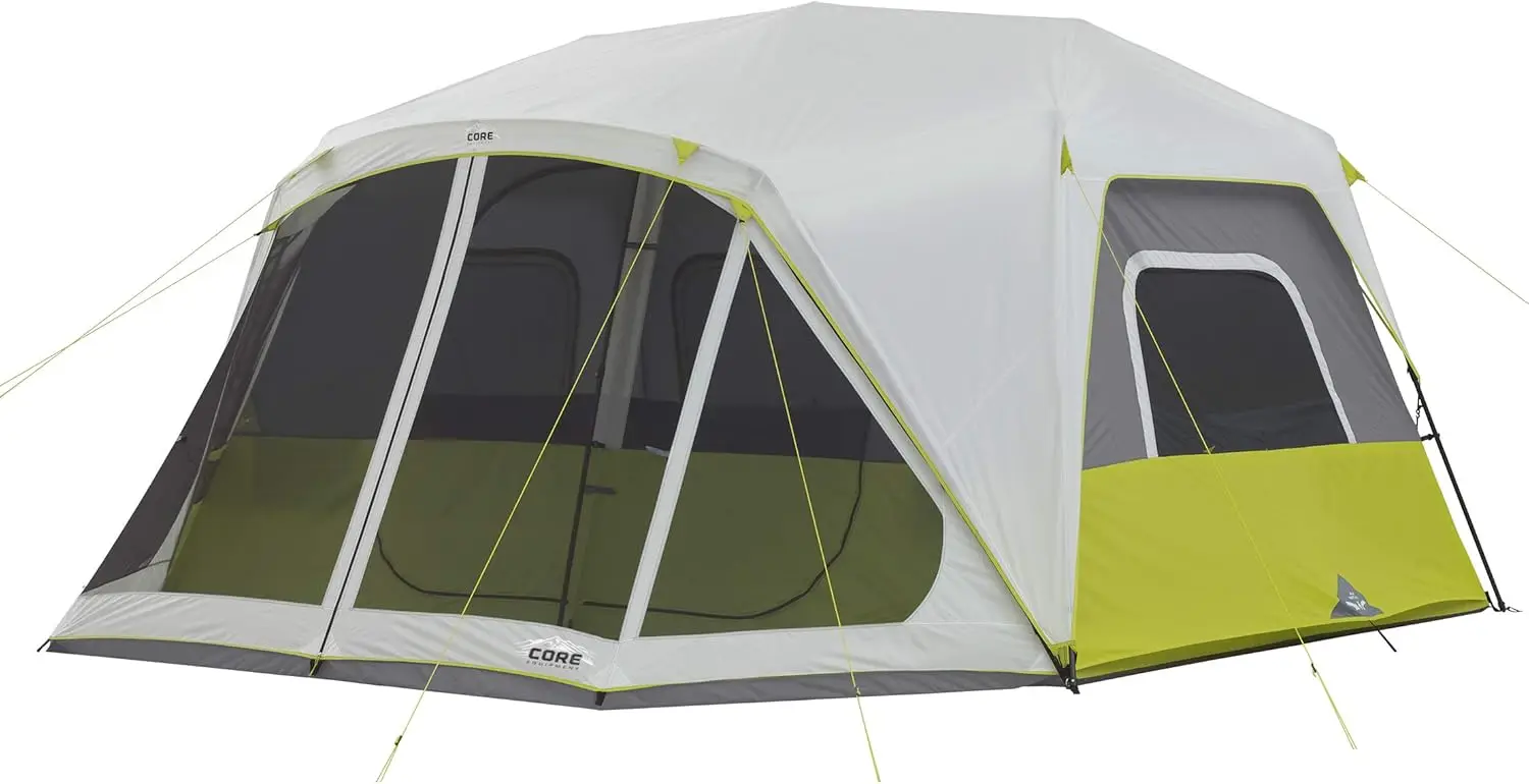 Instant Cabin Tent | 2 Room Huge Tent with Screen Room for Family with Storage Pockets for Camping Accessories