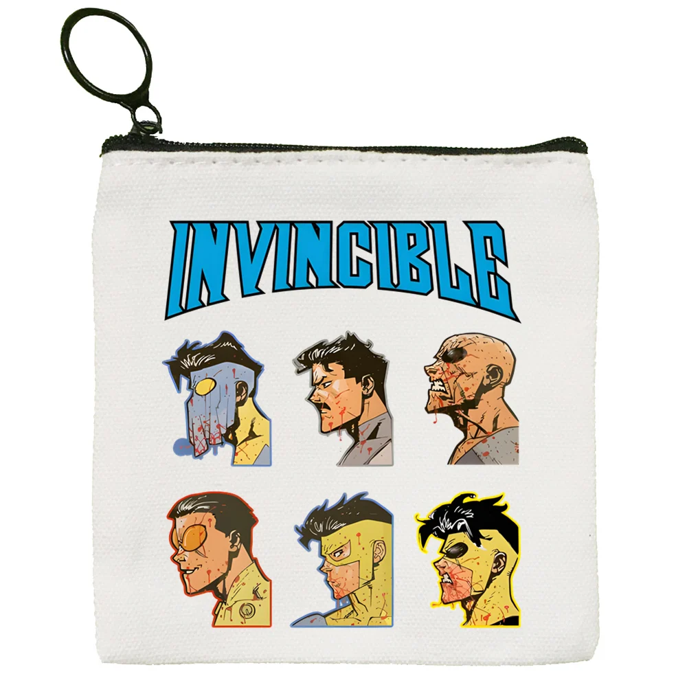 

Invincible Mark Grayson Hero Key Bag Classic Animation Printing Zipper Storage Bag Customized Print