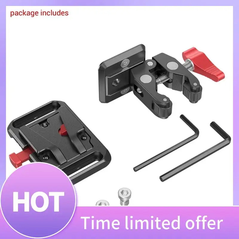 

ABFN-Mini V Mount Battery Plate V-Lock Mount Battery Plate With Crab-Shaped Clamp For Universal Camera Parts Accessories 2989