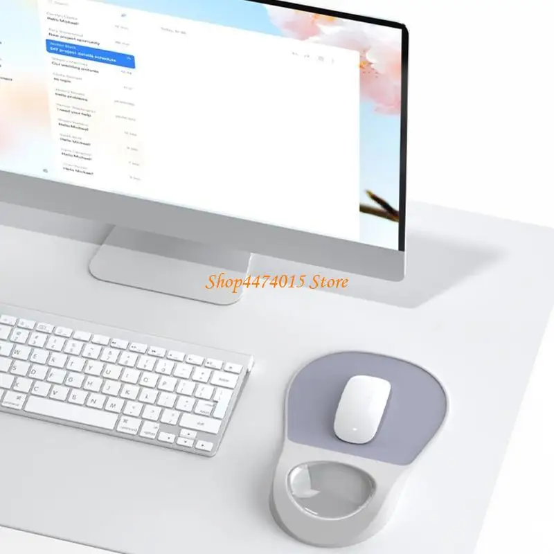 K1AA Ergonomic Mouse Pad with Massage Wrist Support and Secure Slip Resistant Base