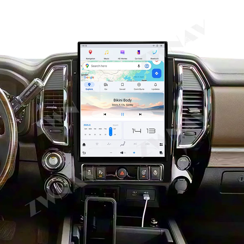 15.6 Inch Flush Mount Screen Car Stereo For Nissan Titan 2020-2025 Android 13.0 Wireless CarPlay Android Auto GPS Hi-Res 8-128GB