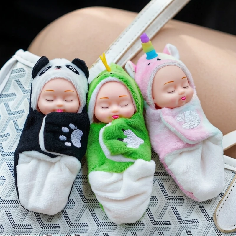 Cute Reborn Doll Mini Sleeping Baby With Clothes Accessories Simulated Animal Series Movable Doll Children's Toy Birthday Gift
