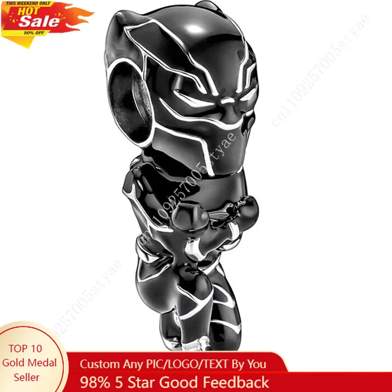 

Marvel Black Panther DIY Cosplay Hulk Bracelet Beads Choose Charms Accessory for Wearing Backpacks Handbags Keys Free Bracelet