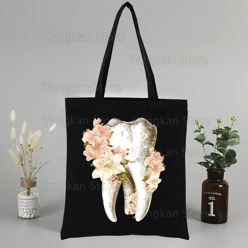 

Сумка-тоут с зубьями, холщовые сумки унисекс, сумки для покупок, повседневная сумка на плечо с принтом, складная